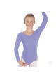 Eurotard Girls Long Sleeve Leotard with Cotton Lycra