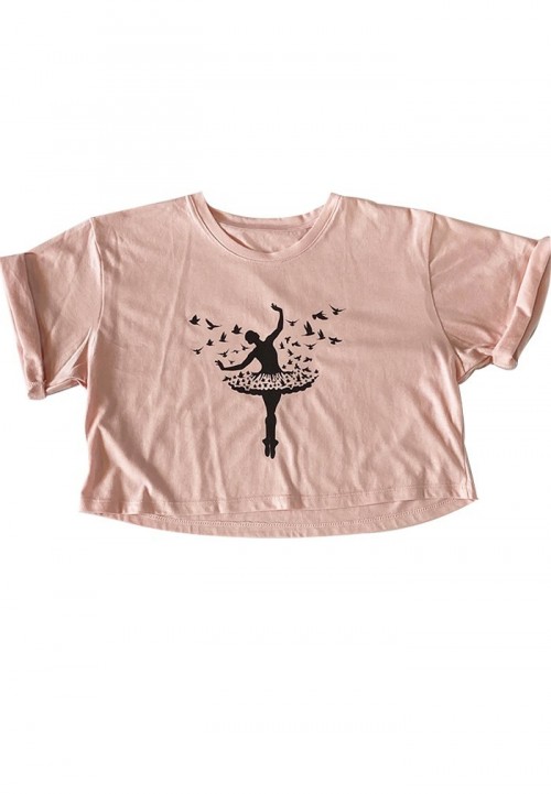 Camiseta Crop-Top Bailarina Bird