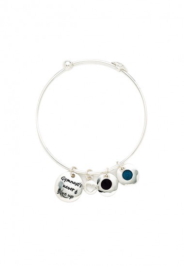 Brazalete Phrase & Stones Bracelet Plateada